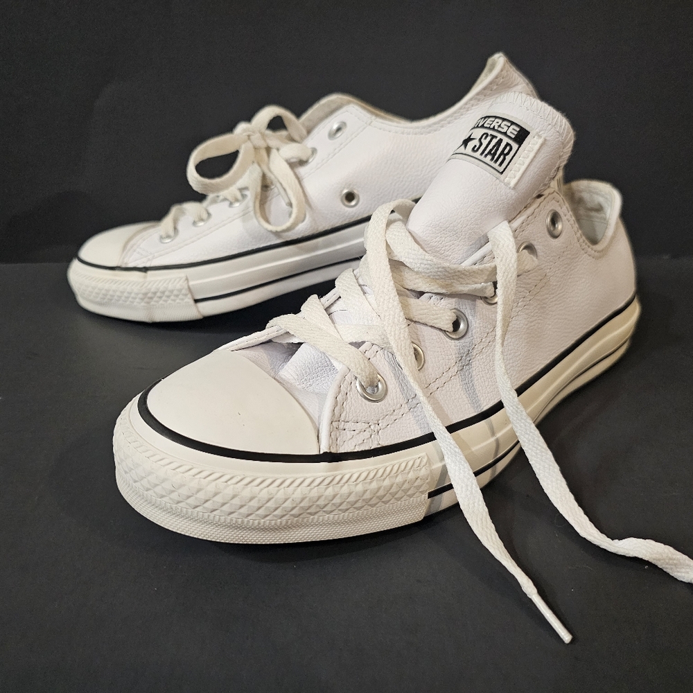White Leather Converses